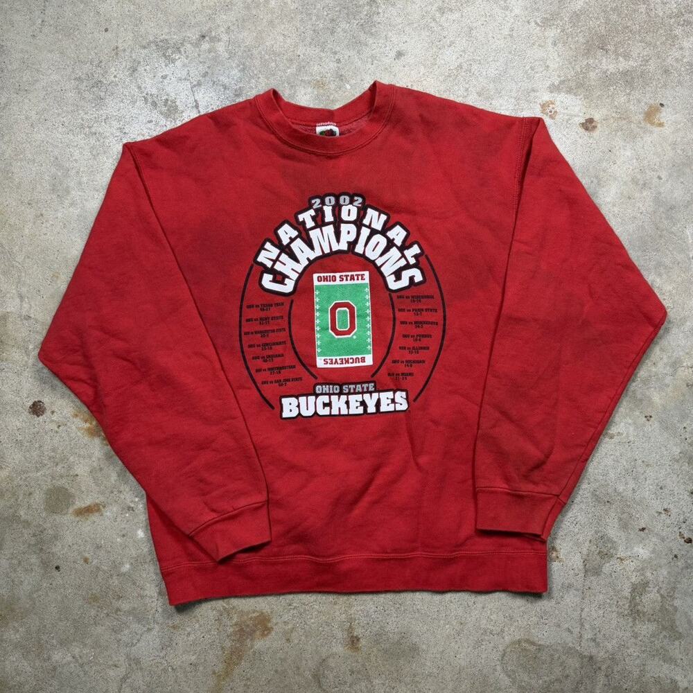VTG 2002 Ohio State Buckeyes NCAA Football Crewneck Size XL